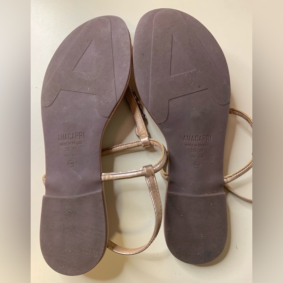 Ana Capri Sandals With Pink Crystals Rubber Sole - size 38 - Picture 3 of 4